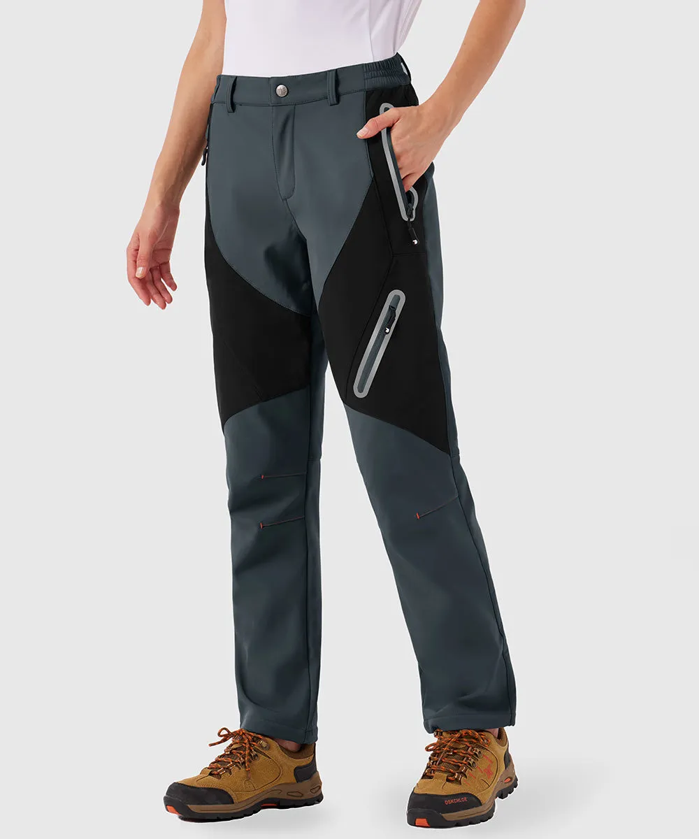 Women's Windproof Fleece Lined Hiking Pants