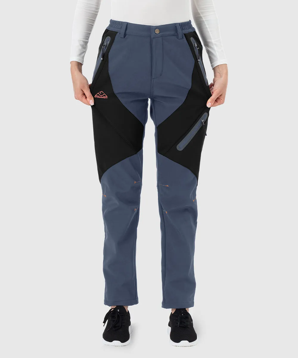 Women's Windproof Fleece Lined Hiking Pants