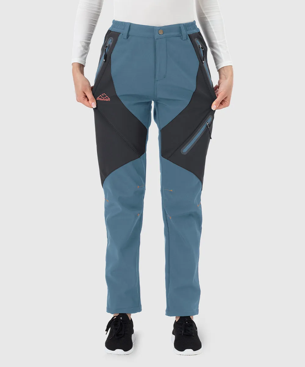 Women's Windproof Fleece Lined Hiking Pants