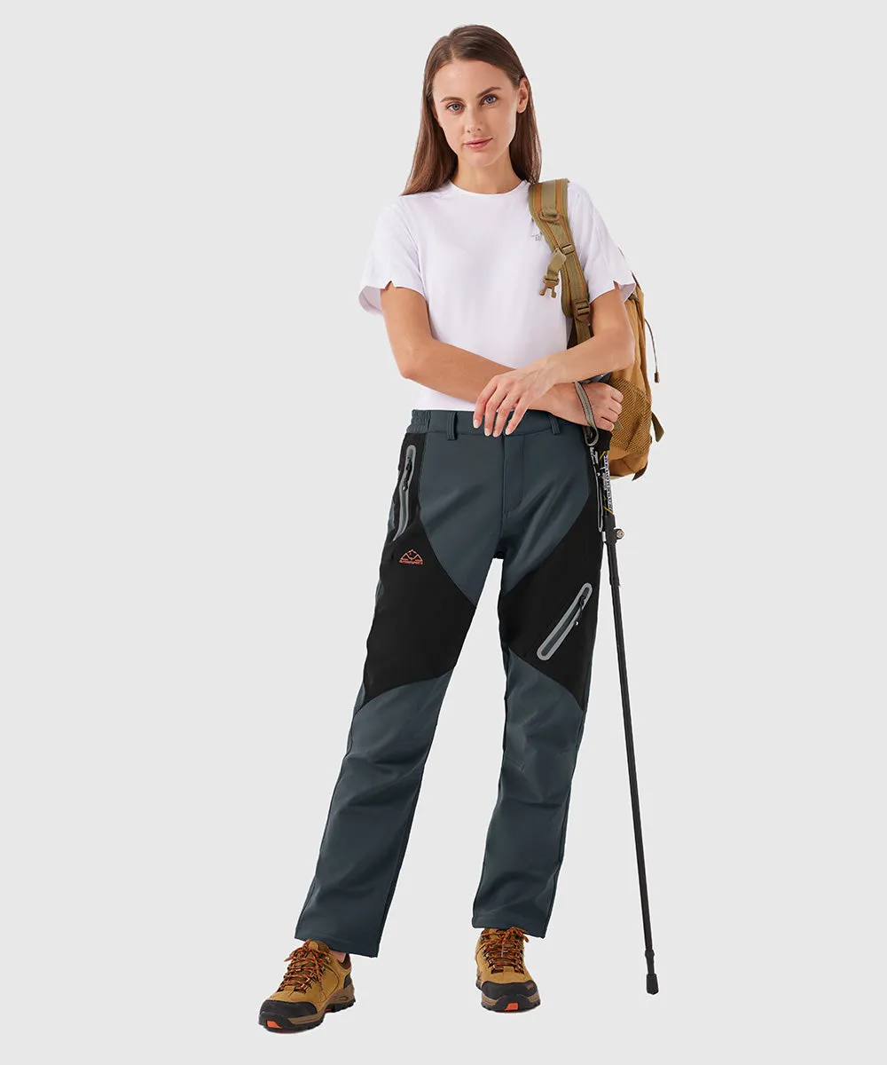 Women's Windproof Fleece Lined Hiking Pants