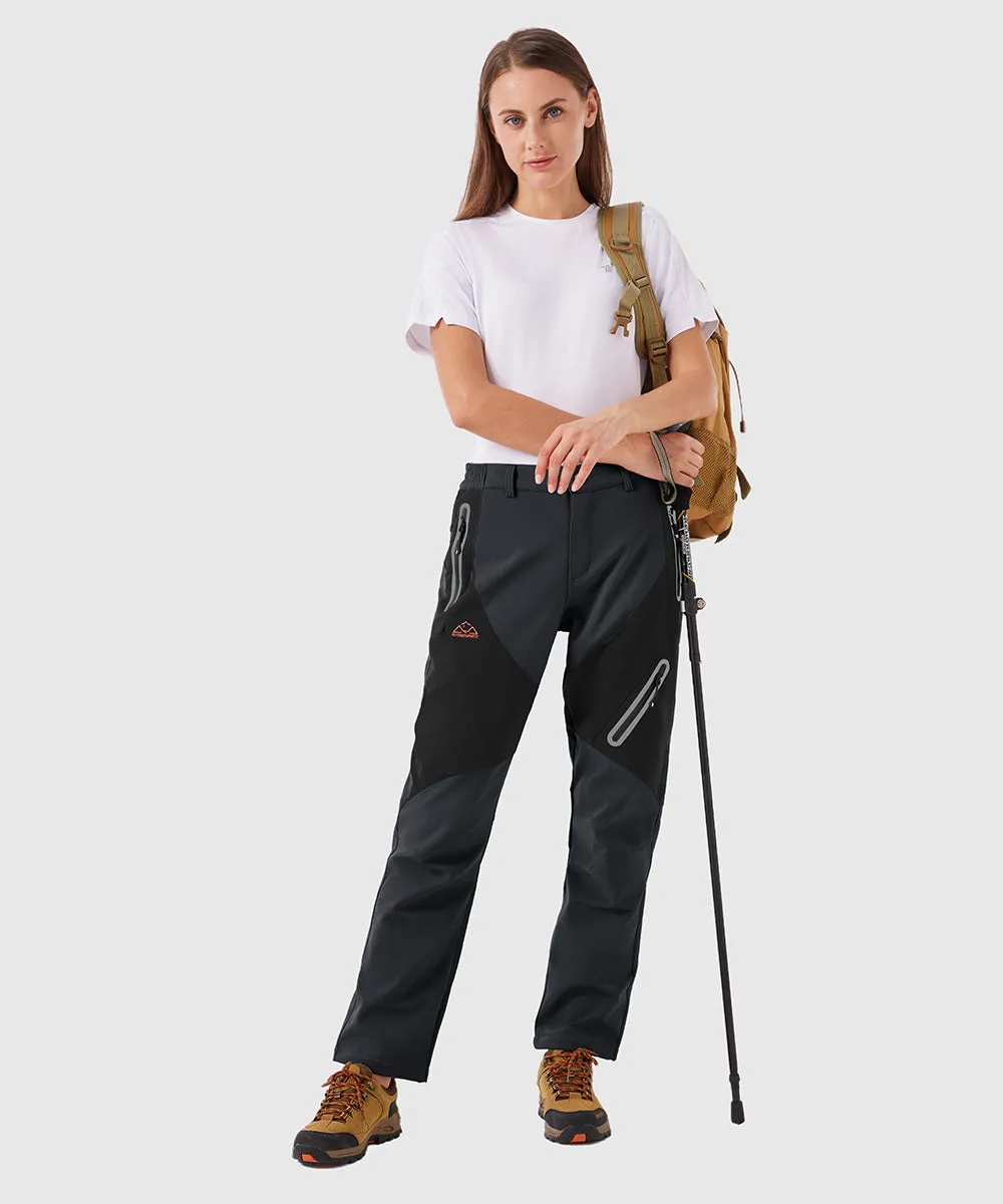 Women's Windproof Fleece Lined Hiking Pants