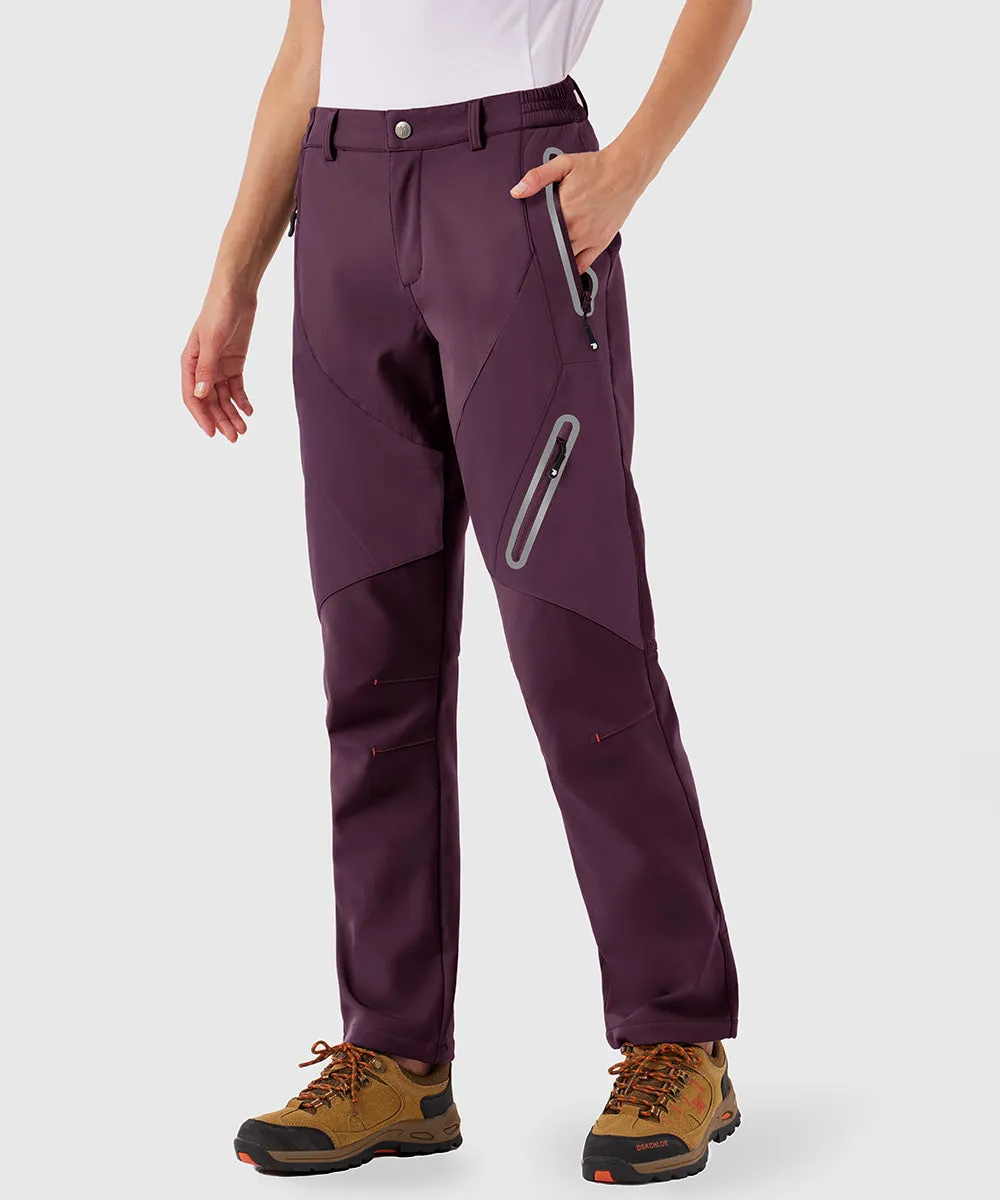 Women's Windproof Fleece Lined Hiking Pants