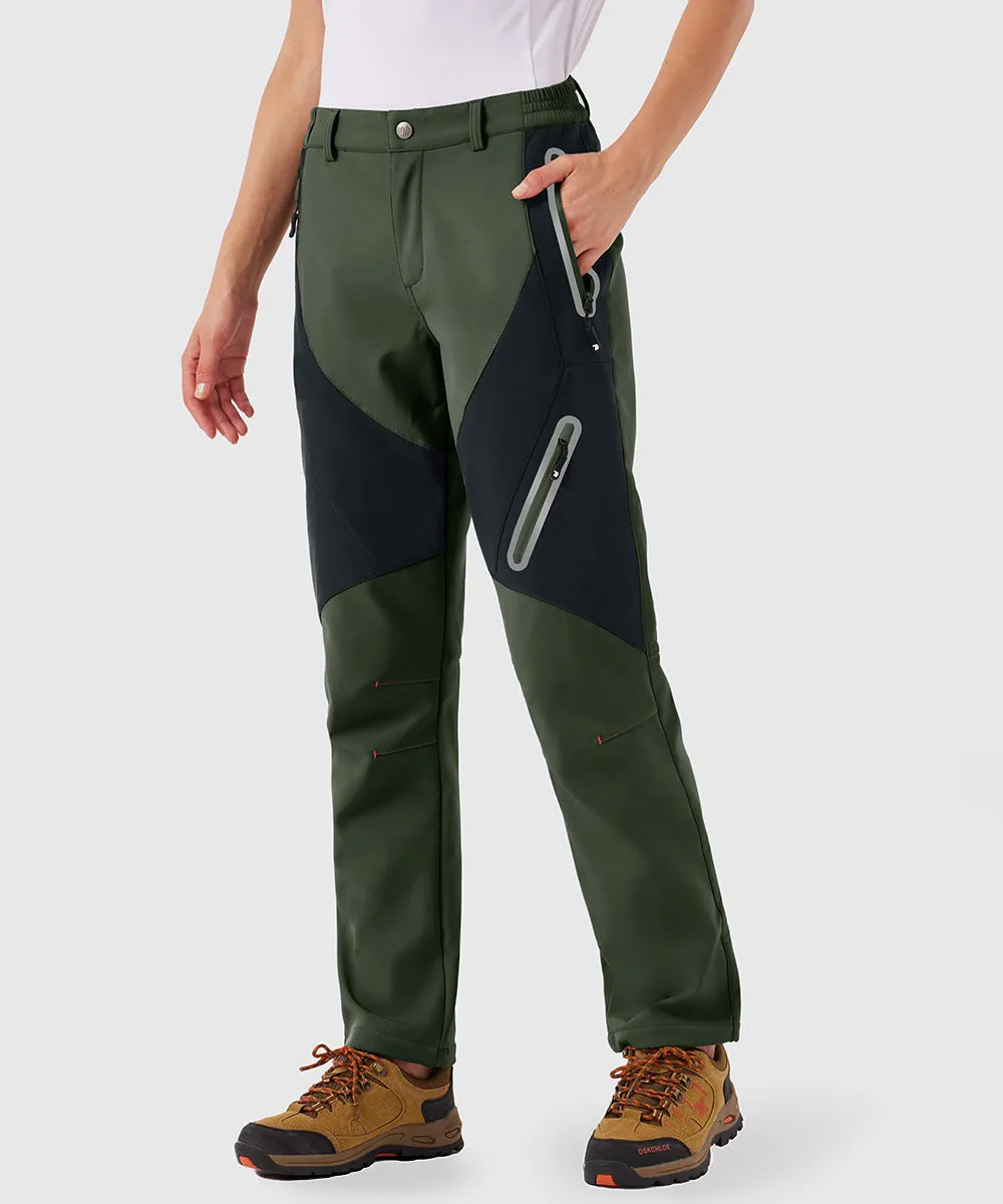 Women's Windproof Fleece Lined Hiking Pants