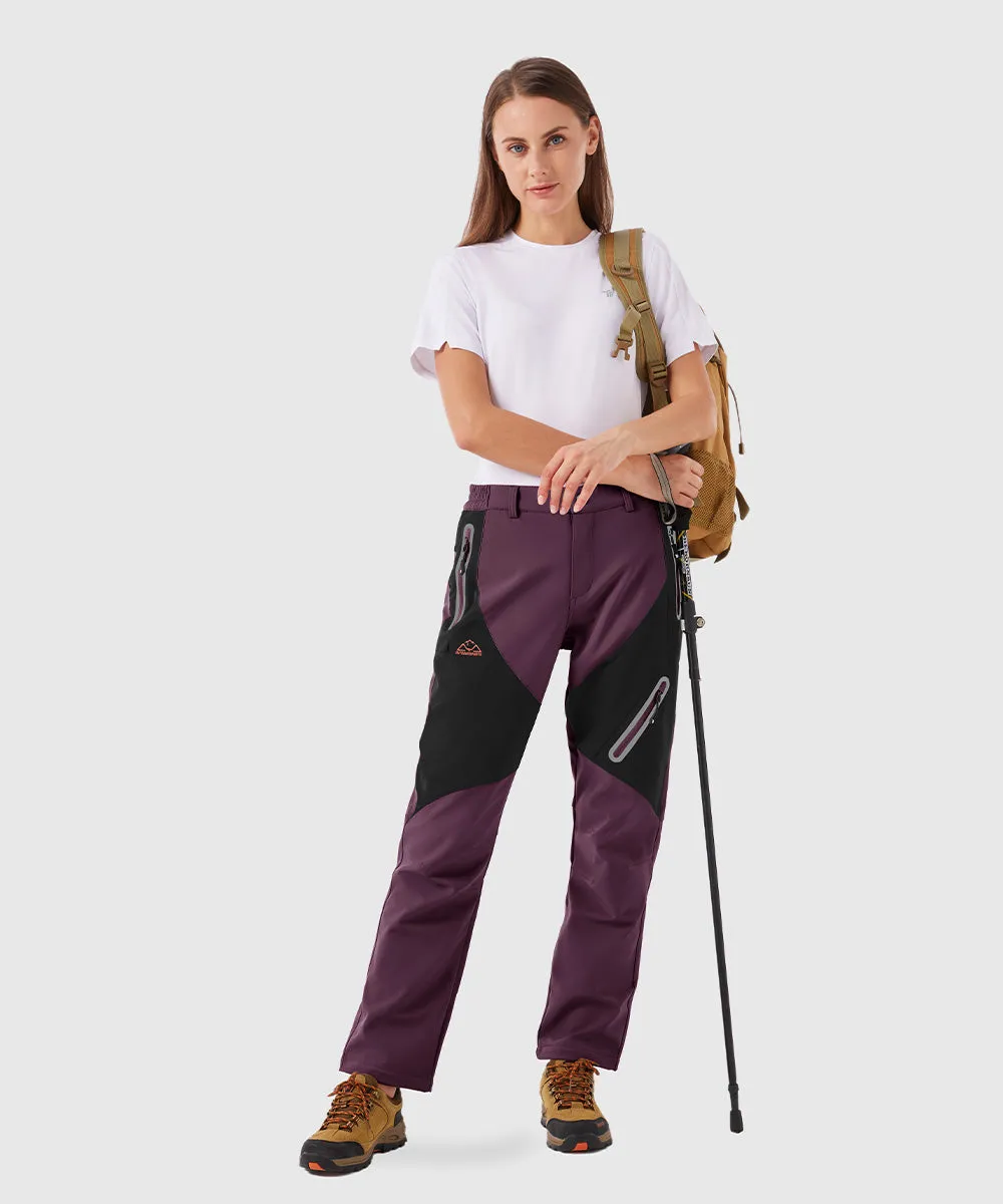 Women's Windproof Fleece Lined Hiking Pants
