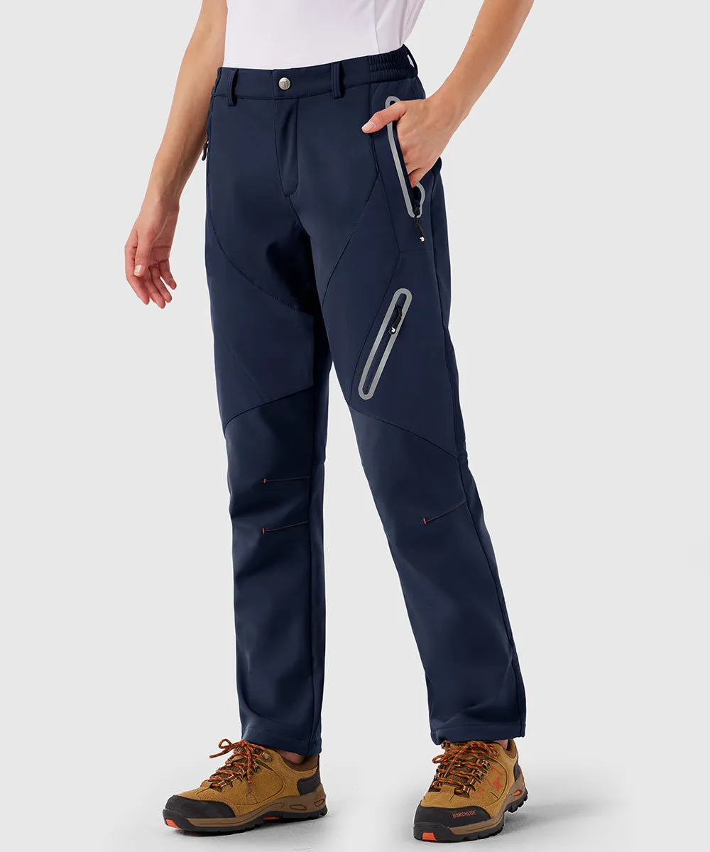 Women's Windproof Fleece Lined Hiking Pants