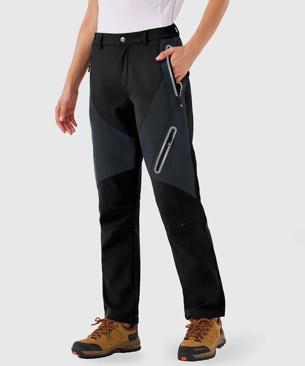 Women's Windproof Fleece Lined Hiking Pants