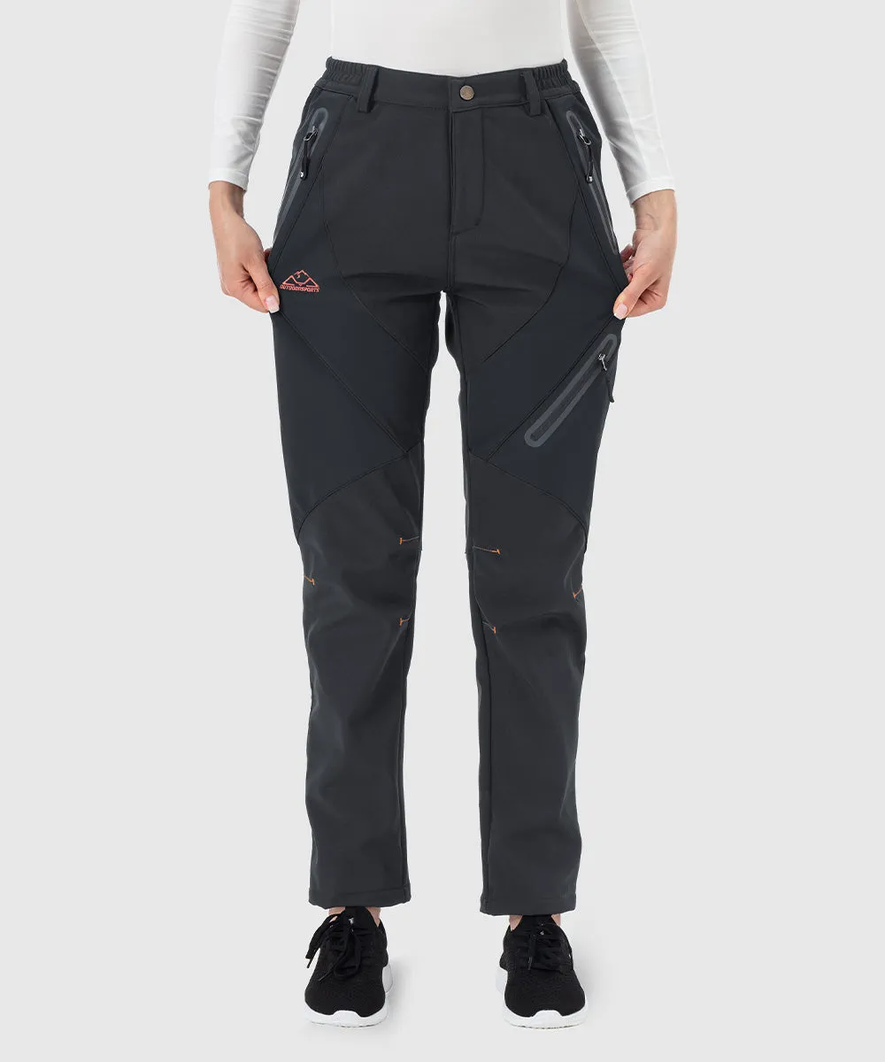 Women's Windproof Fleece Lined Hiking Pants