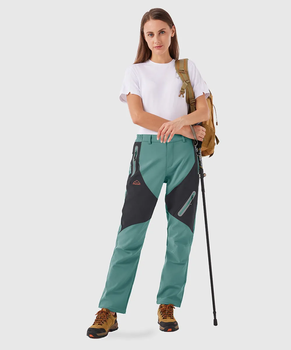 Women's Windproof Fleece Lined Hiking Pants