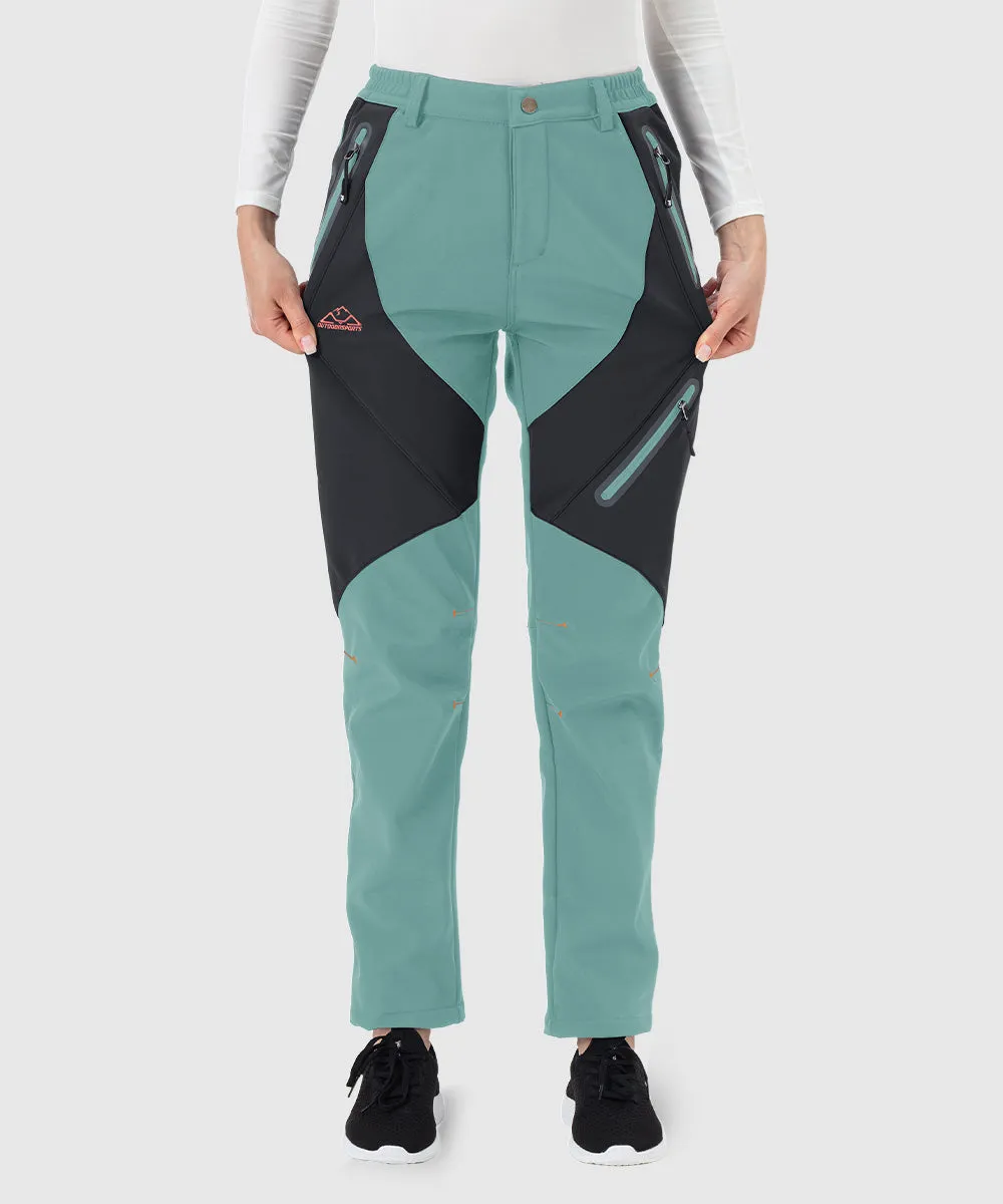 Women's Windproof Fleece Lined Hiking Pants