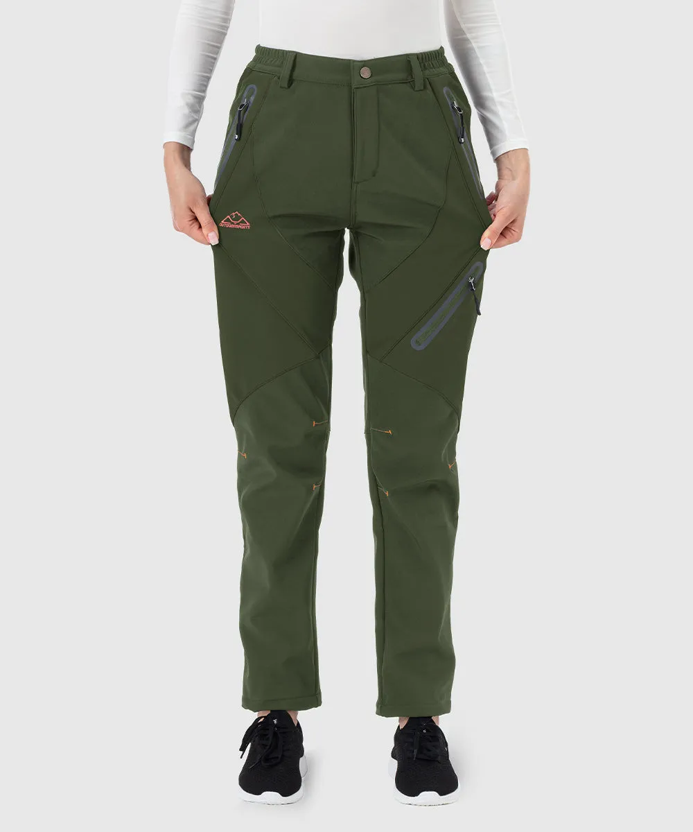 Women's Windproof Fleece Lined Hiking Pants