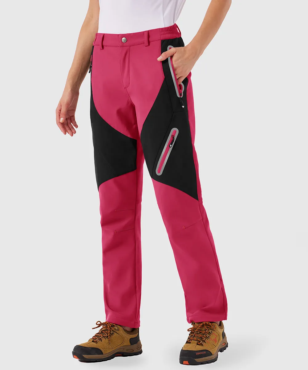 Women's Windproof Fleece Lined Hiking Pants