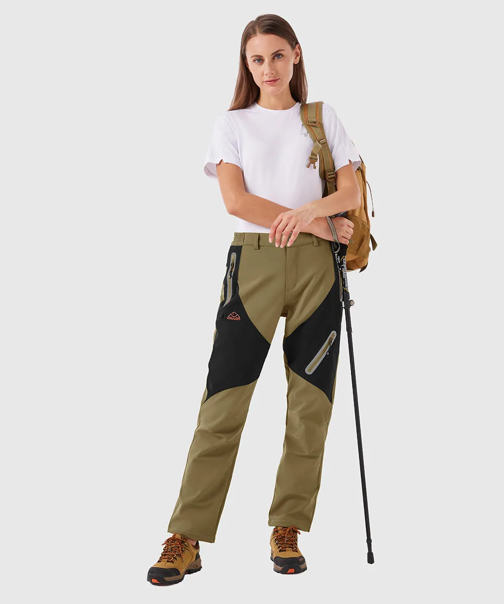 Women's Windproof Fleece Lined Hiking Pants