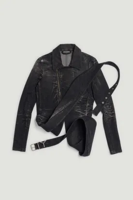 Y/PROJECT - WRAP FITTED DENIM JACKET